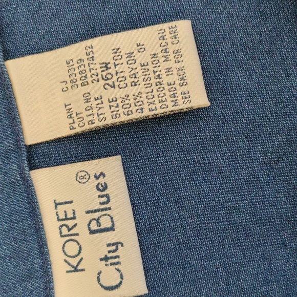 Koret City Blues women's plus denim outfit. Like New - Picture 12 of 12